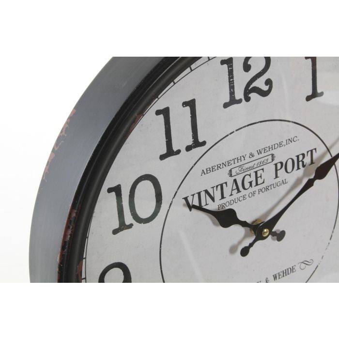 Reloj Pared Vintage DKD Home Decor Negro Blanco 6 x 50 x 60 cm (2 Unidades) 2 Reloj Pared Vintage DKD Home Decor Negro Blanco 6 x 50 x 60 cm (2 Unidades) 2