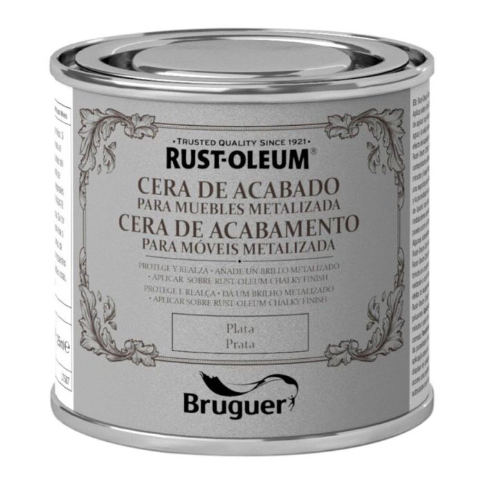 Bruguer Cera para Muebles Chalky Finish Plata 125ml Brillo Metalizado 5397504