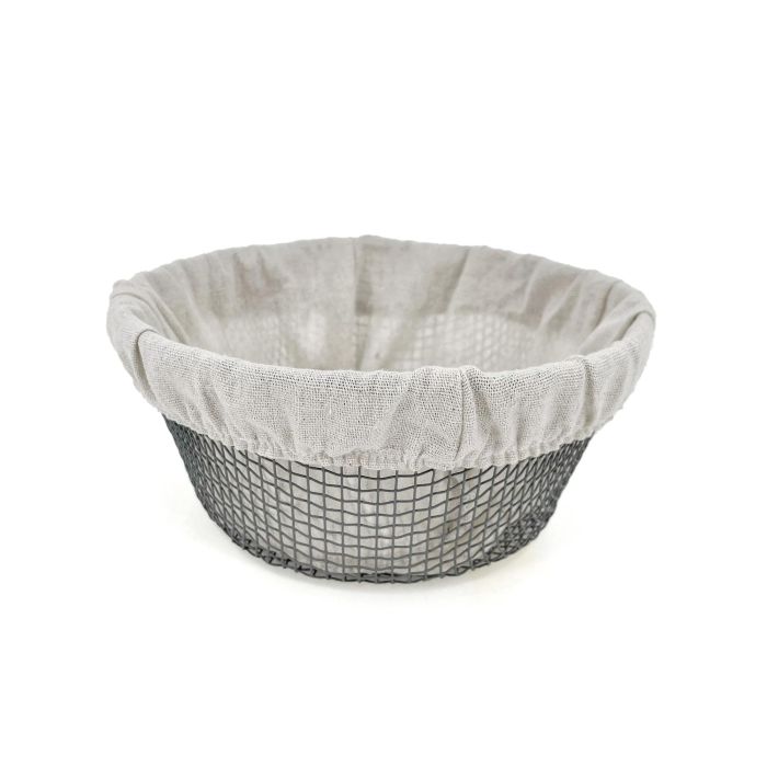 Cesta Pan Metal Redonda con Forro 23 cm My Bar - Inde (12 Unidades) 2 Cesta Pan Metal Redonda con Forro 23 cm My Bar - Inde (12 Unidades) 2