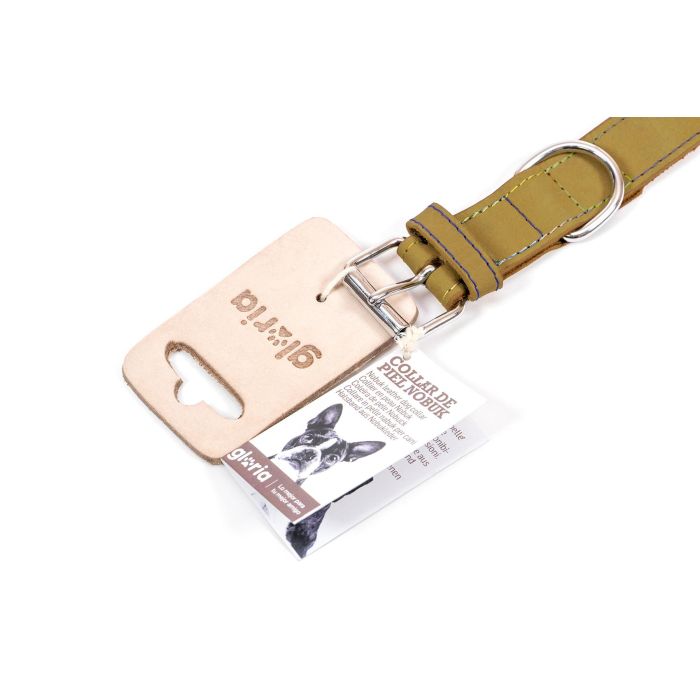 Gloria Collar para Perro de Piel Nobuck Oasis Verde 35 cm x 12 mm, Doble Capa, Costura Reforzada y Tacto Suave 3 Gloria Collar para Perro de Piel Nobuck Oasis Verde 35 cm x 12 mm, Doble Capa, Costura Reforzada y Tacto Suave 3