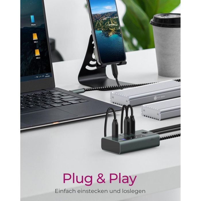 ICY BOX IB-HUB1454-C31 USB-C HUB 4-Port 4xUSB-C Display 4 ICY BOX IB-HUB1454-C31 USB-C HUB 4-Port 4xUSB-C Display 4