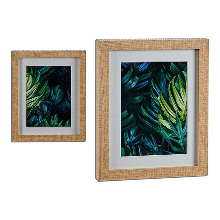 Cuadro Hoja de planta Verde Marrón Vidrio Aglomerado 23 x 3 x 28 cm Cuadro Hoja de planta Verde Marrón Vidrio Aglomerado 23 x 3 x 28 cm