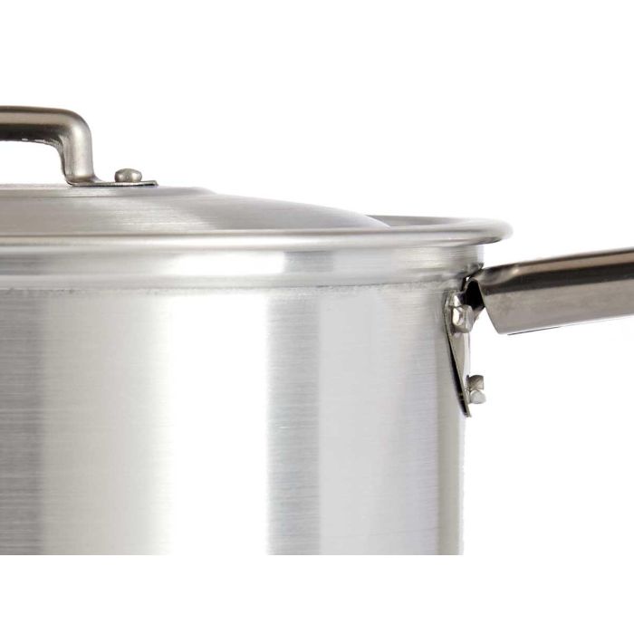 Cazo de Aluminio con Tapa 18 cm Kinvara - 2 L, Plata (10 Unidades) 3 Cazo de Aluminio con Tapa 18 cm Kinvara - 2 L, Plata (10 Unidades) 3
