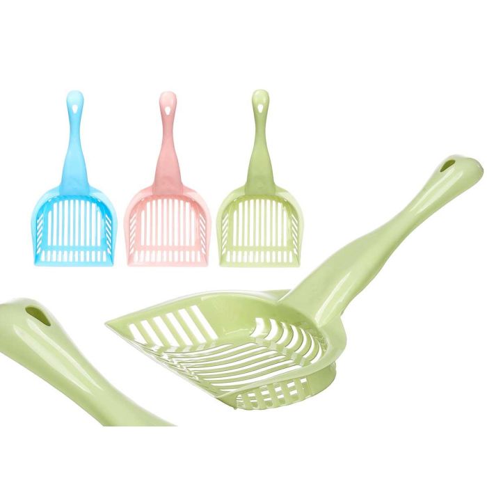 Mascow Pala de plástico grande surtidos - Azul, rosa palo, verde - 14.5x32.5x8.5 cm (48 Unidades)