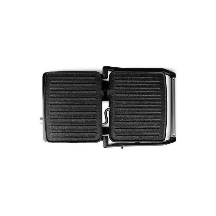 Orbegozo GR 4570 Grill Eléctrico 2200W, Placas Abatibles 180º Antiadherentes 29x23.5cm, Libre de PFOA/PTFE, Termostato Regulable 3