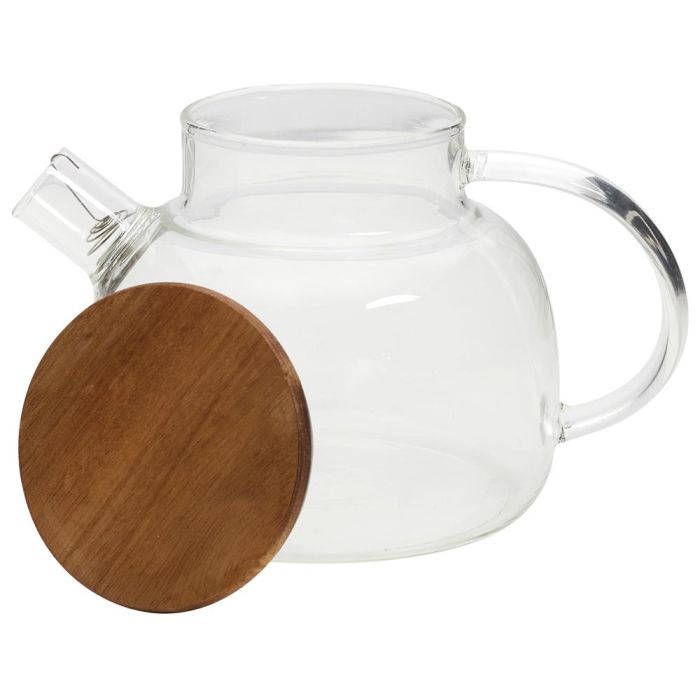 Tetera Vidrio Y Acacia 900 Ml Home Deco Factory 2