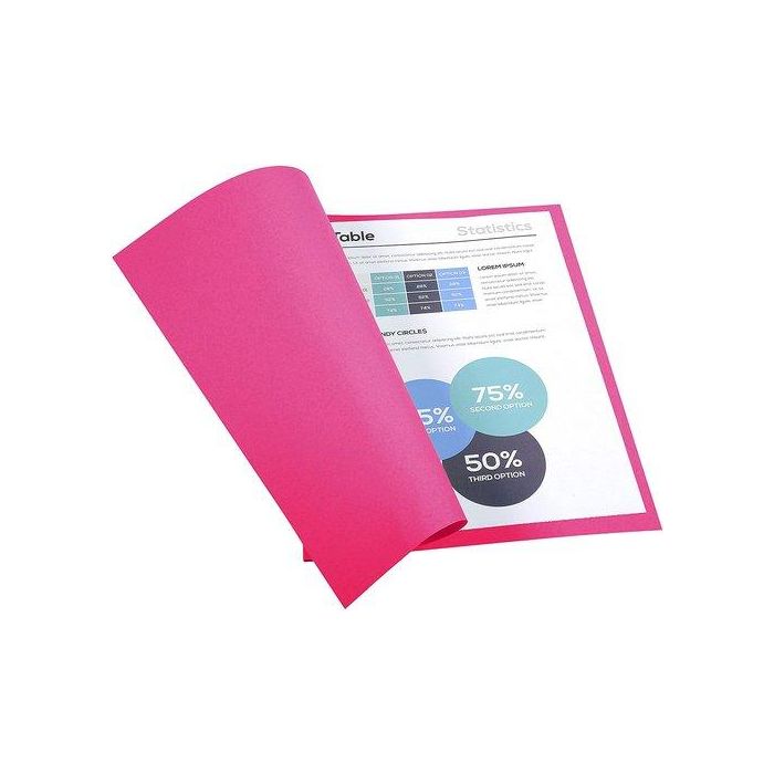 Exacompta Subcarpeta de Cartulina DIN A4 Fucsia 220g 100% Reciclada Certificado Blue Angel