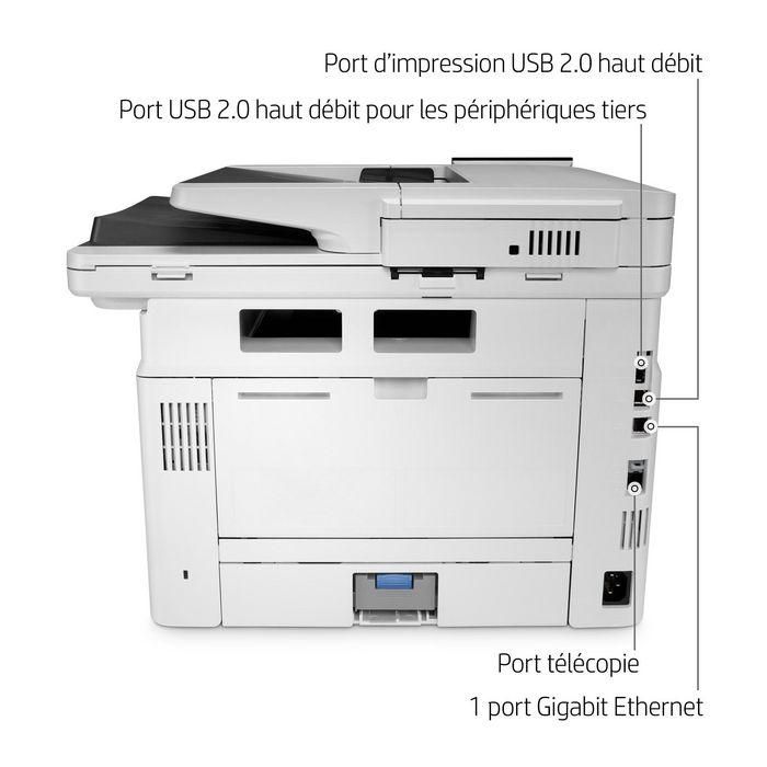 HP Impresora Multifunción Láser Monocromo Enterprise M430F, 40 ppm, Volumen Mensual Recomendado 900-4800 Páginas, Seguridad Avanzada 10