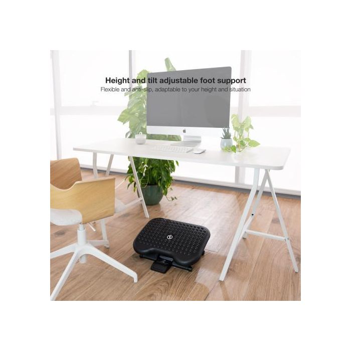 TooQ TQFR0603-B Reposapiés Ajustable e Inclinable, Negro, 460 x 340mm 3