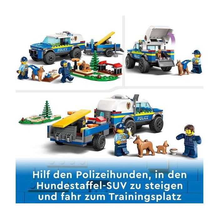Lego Juego de Construcción City Entrenamiento Móvil Perros Policía 197 piezas, +5 años 7