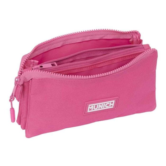 Safta Portatodo Triple Munich Basicos Fucsia 22x12x3 cm 5