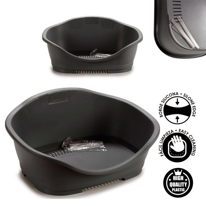 Cama para Mascota Pequeña Gris Stefanplast 56x42x24 cm (6 Unidades) 3 Cama para Mascota Pequeña Gris Stefanplast 56x42x24 cm (6 Unidades) 3