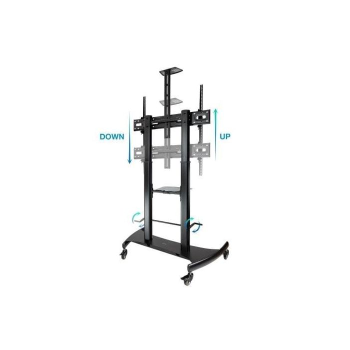 Soporte de Suelo con Ruedas Inclinable/ Nivelable TooQ FS20404HM-B para TV de 60-100"/ hasta 100kg 3