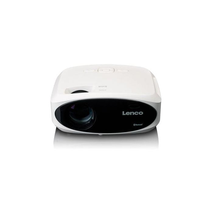 Lenco LPJ-900WH Proyector LED Full HD 1080p 250 Lúmenes ANSI Bluetooth para Cine en Casa Blanco/Negro