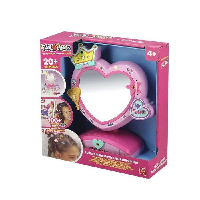 Fun Lockets Espejo Secreto con Compartimentos para Niñas +4 Años | Incluye +20 Sorpresas y Aplicador de Brillos para el Pelo Fun Lockets Espejo Secreto con Compartimentos para Niñas +4 Años | Incluye +20 Sorpresas y Aplicador de Brillos para el Pelo