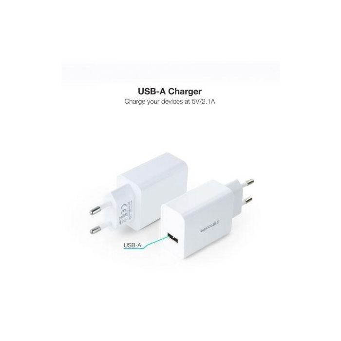 NANOCABLE Cargador USB, 5V/2.1A, Blanco 1 NANOCABLE Cargador USB, 5V/2.1A, Blanco 1