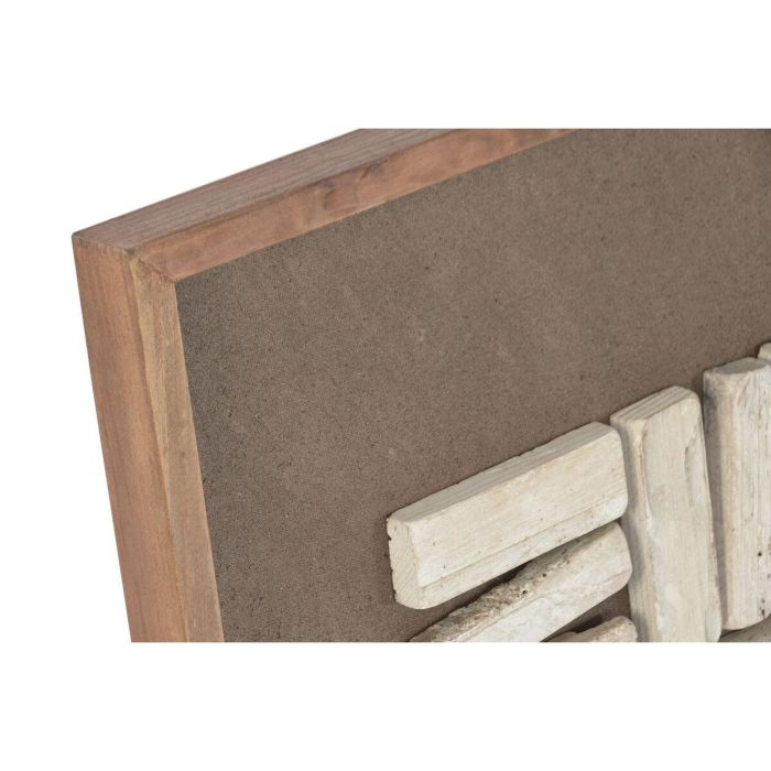DKD Home Decor Cuadro Moderno Abstracto de Madera Reciclada Pino Blanco Marrón 62x4x82 cm (2 Unidades) 4