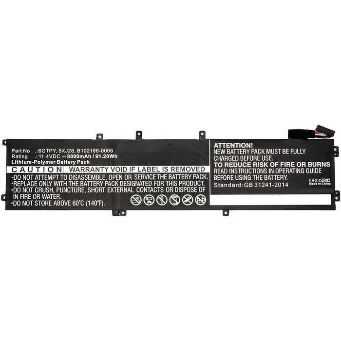 CoreParts Laptop Battery for Dell 69.30Wh Li-Pol 11.55V 6000mAh Black, Precision M5520, XPS 15 9560, XPS 15 9560 i7-7700HQ CoreParts Laptop Battery for Dell 69.30Wh Li-Pol 11.55V 6000mAh Black, Precision M5520, XPS 15 9560, XPS 15 9560 i7-7700HQ
