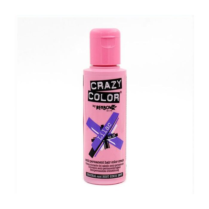 Crazy Color Tinte Semi-Permanente 55 Lilac 100 Ml para Cabello Decolorado