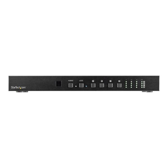 StarTech.com VS424Hd4K60 Switch HDMI 4K 60Hz 4x4 profesional para Salas de Control, Eventos y Monitores de Alta Definición