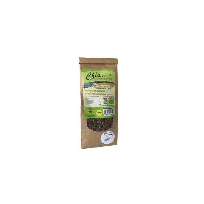 DREAM FOODS Semillas de Chía Bio 250g - Salvia Hispánica Ecológicas para Agua, Yogur, Zumo, Bebida Vegetal