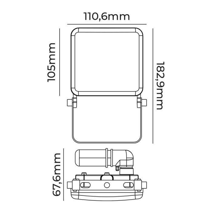 Foco proyector led frameless 20w 1560lm 6000k luz fria edm 3