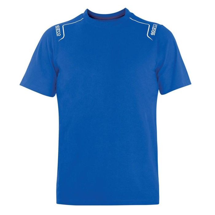Sparco S02408AZ6XXX Camiseta Tech Stretch Elástica de Algodón Suave Azul Talla XXXL con Inserciones y Ribete Suave - 180g/m² Sparco S02408AZ6XXX Camiseta Tech Stretch Elástica de Algodón Suave Azul Talla XXXL con Inserciones y Ribete Suave - 180g/m²