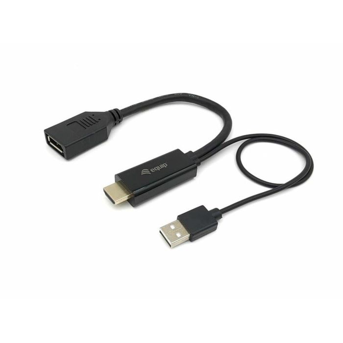 Adaptador HDMI a DisplayPort Equip 119039 Negro 15 cm