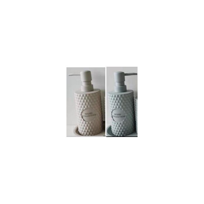 DKD Home Decor Dosificador Scandi Beige Verde Resina y PP 7.5 x 17 x 7.5 cm (4 Unidades)