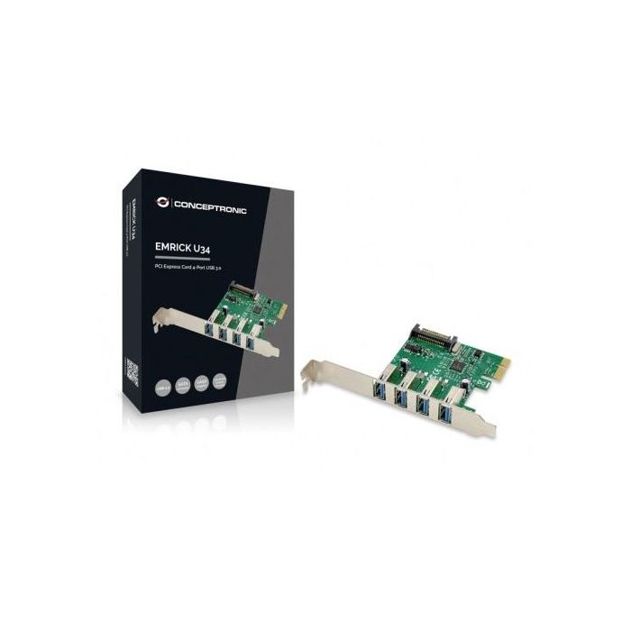 Tarjeta Conceptronic Pci Express 4 Puertos 1 Tarjeta Conceptronic Pci Express 4 Puertos 1
