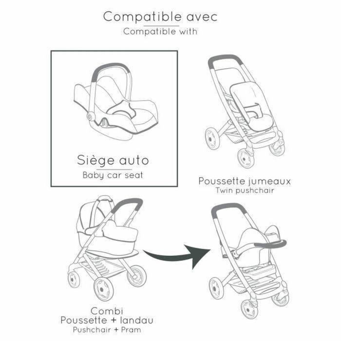 Smoby Maxi Cosi rosa para mayores de 3 años 2 Smoby Maxi Cosi rosa para mayores de 3 años 2