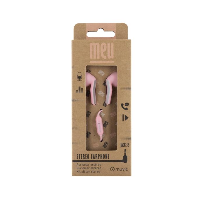 Muvit E56 Auriculares Estéreo con Cable Jack 3.5 mm, Color Rosa 4 Muvit E56 Auriculares Estéreo con Cable Jack 3.5 mm, Color Rosa 4