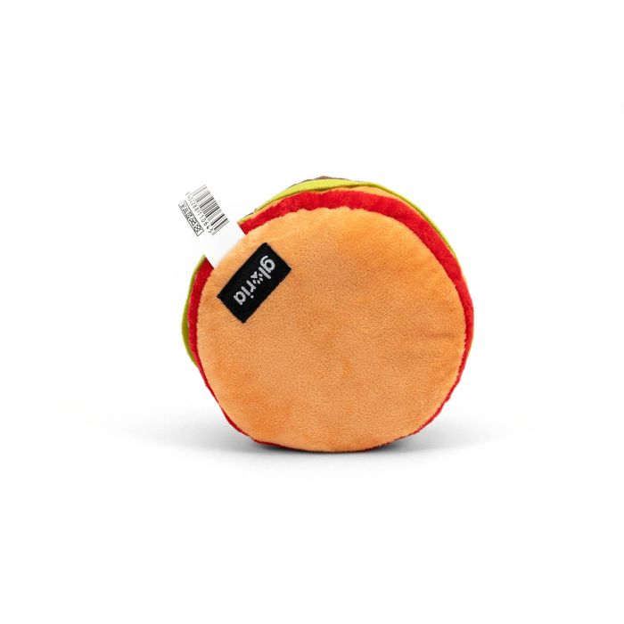 Gloria Peluche Hamburdog Mini para Perros, Diseño Original Hamburguesa Multicolor, Juguete con Squeaker Ideal Razas Pequeñas 1