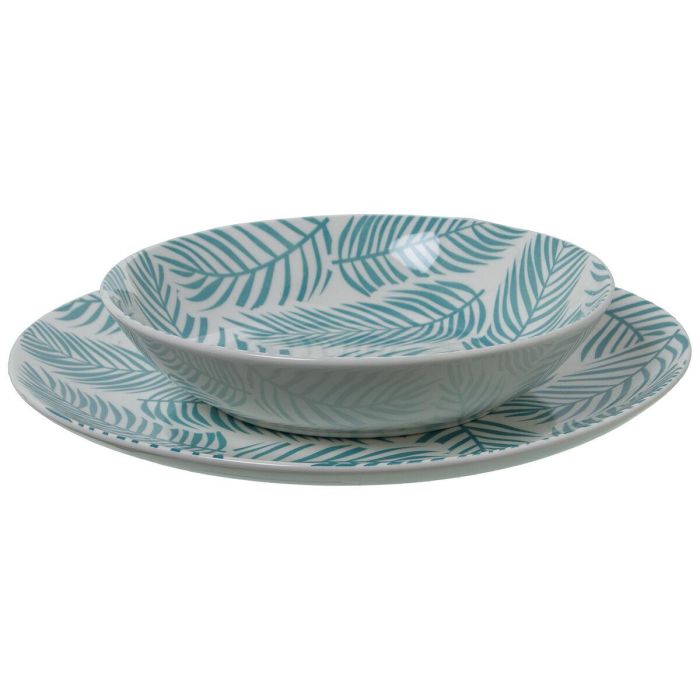 Vajilla Alexandra House Living Azul Porcelana 27 x 1 x 27 cm 5