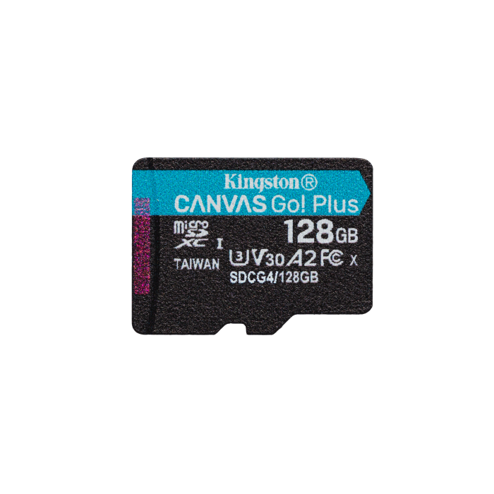 Kingston SDCG4/128GB Tarjeta Memoria CANVAS Go! Plus 128GB microSDXC 200MB/s Lectura Clase 10 U3 V30 A2 con Adaptador 1 Kingston SDCG4/128GB Tarjeta Memoria CANVAS Go! Plus 128GB microSDXC 200MB/s Lectura Clase 10 U3 V30 A2 con Adaptador 1