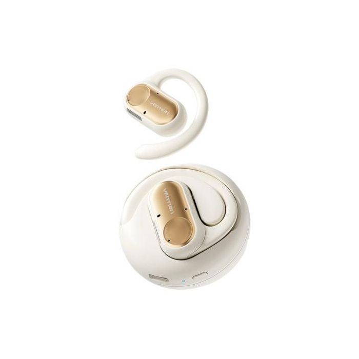 Vention NBPN0 Auriculares Deportivos Open Ear OpenBeat O11, Bluetooth 5.3 con Estuche de Carga USB Tipo-C, Color Beige