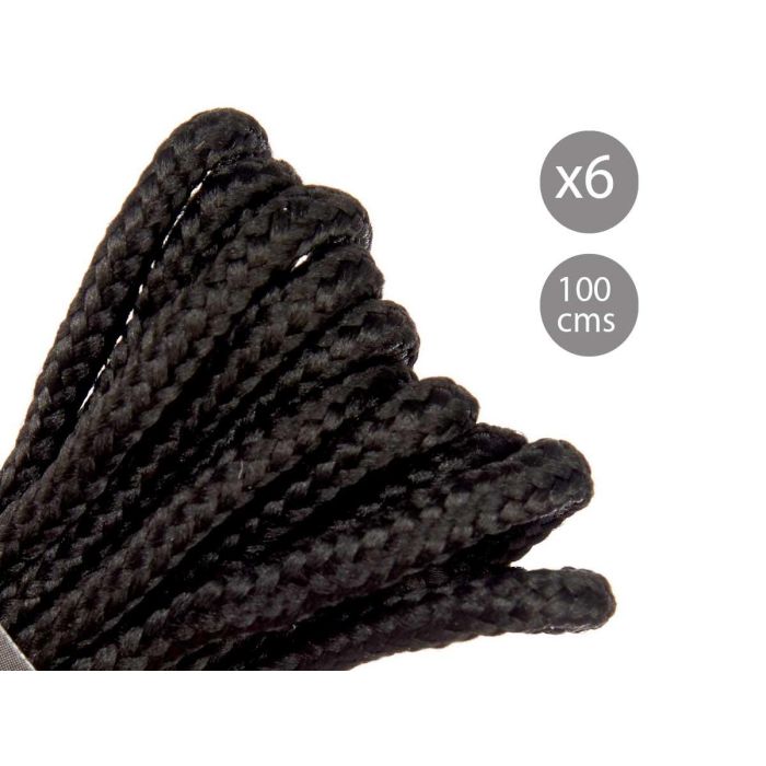 6 Cordones Negro 100Cm Arte Regal (48 Unidades) 3 6 Cordones Negro 100Cm Arte Regal (48 Unidades) 3