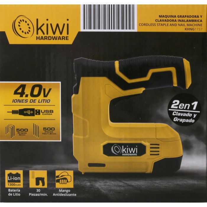 Grapadora Inalámbrica Kiwi 4.0 V (4 Unidades) 1 Grapadora Inalámbrica Kiwi 4.0 V (4 Unidades) 1