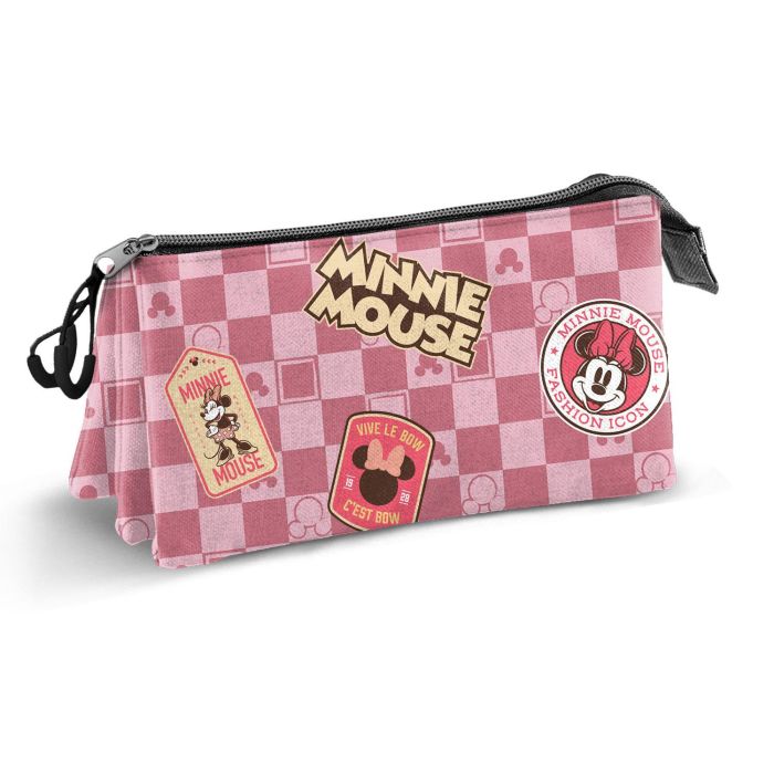 Disney Minnie Mouse Estuche Portatodo Triple Journey Rosa - 3 Compartimentos, Ripstop, Resistente a Líquidos 2 Disney Minnie Mouse Estuche Portatodo Triple Journey Rosa - 3 Compartimentos, Ripstop, Resistente a Líquidos 2