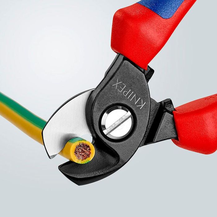 Knipex 9512165 Tijeras para Cables de Cobre y Aluminio, Corte Limpio, 230 x 85 x 26 mm 3