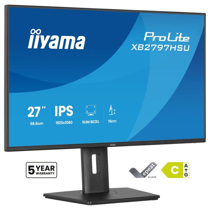iiyama XB2797HSU-B1 Monitor 27" Full HD (1920x1080) IPS 4ms 120Hz HDMI DisplayPort USB Altavoces Negro 13