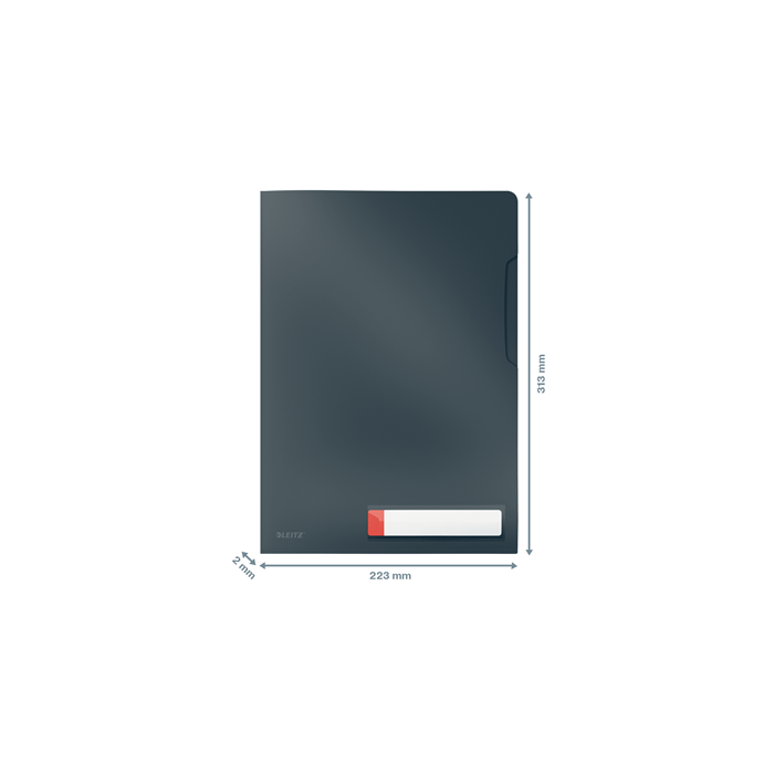 Dosier Angulo Recto Leitz Cosy Pp Reciclable Semi Opaco A4 Gris Pack De 3 3