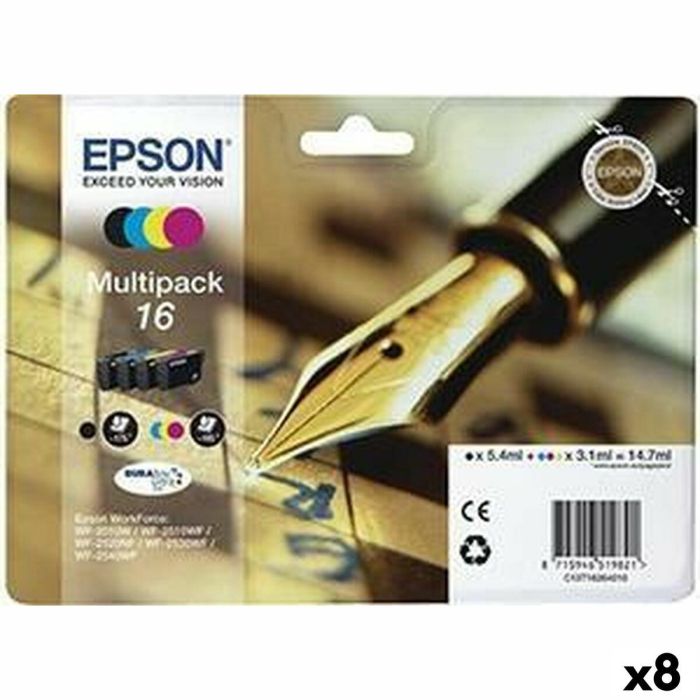 Cartucho de Tinta Original Epson Negro/Cian/Magenta/Amarillo (8 Unidades) (1 unidad) Cartucho de Tinta Original Epson Negro/Cian/Magenta/Amarillo (8 Unidades) (1 unidad)