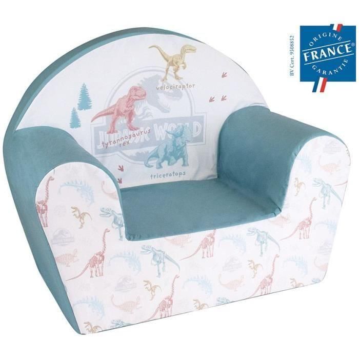 FUN HOUSE JURASSIC WORLD Silla club de dinosaurios - L. 52 x P. 33 x A. 42 cm - Para niños Origen francés garantizado