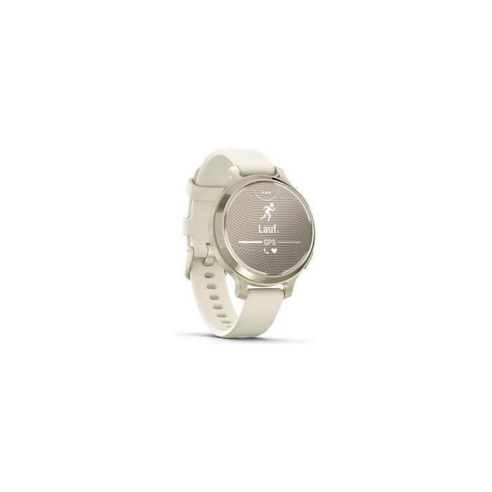 Garmin Lily 2 Active - Smartwatch Deportivo Femenino con GPS, Pantalla Táctil, Beige Lunar Gold, 38 mm, Correa de Silicona