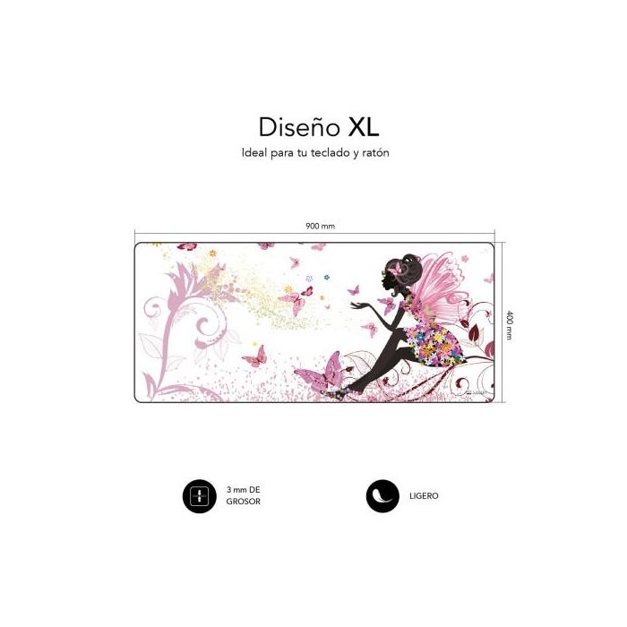 SUBBLIM Alfombrilla Hada XL Mouse Pad 900x400x3 2