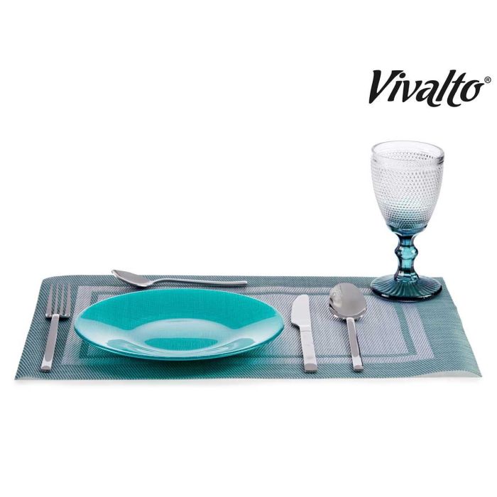 Plato Vidrio 21Cm Turquesa Vivalto (24 Unidades) 3 Plato Vidrio 21Cm Turquesa Vivalto (24 Unidades) 3