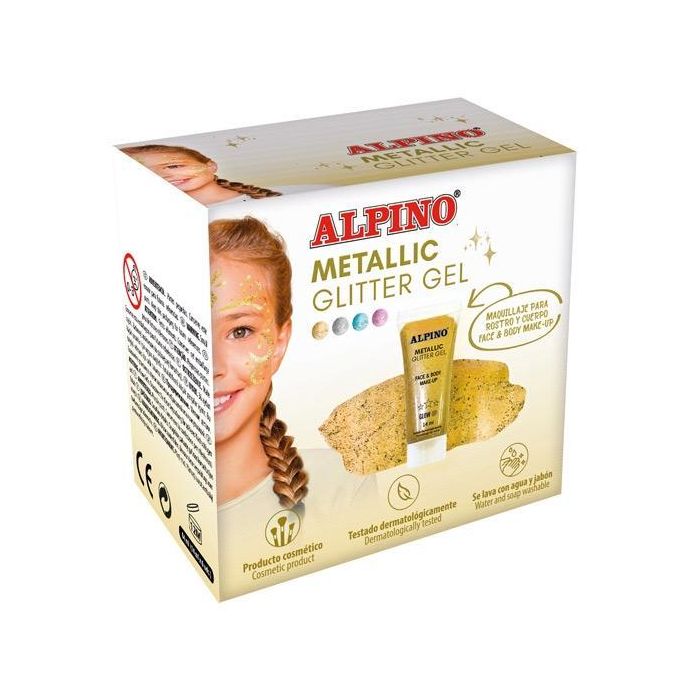 Alpino Gel Con Purpurina Metallic Glitter Oro