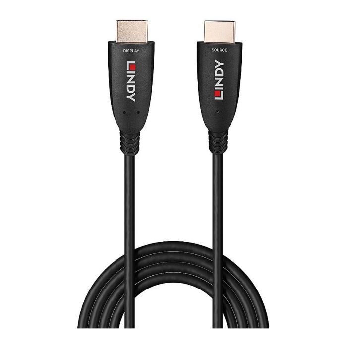 Lindy Cable HDMI Híbrido de Fibra Óptica 20m, 8K60Hz, 48Gbps, HDR Dinámico, eARC, VRR, ALLM, QFT