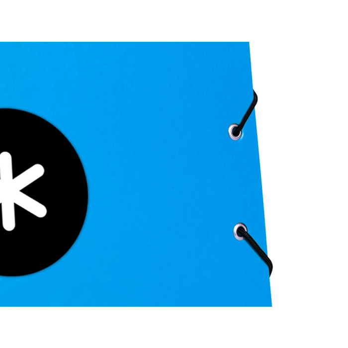 Antartik Carpeta Tres Solapas Cierre Gomas Cartón Forrado A4 Azul 7